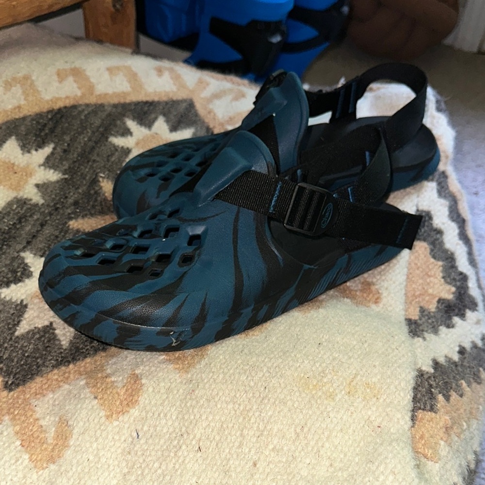 Chaco Black Blue Waterproof Mules clogs